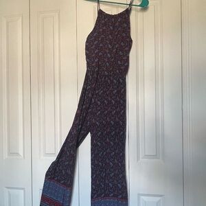 Purple Snow Paisley Wide-Leg Jumpsuit | Size M